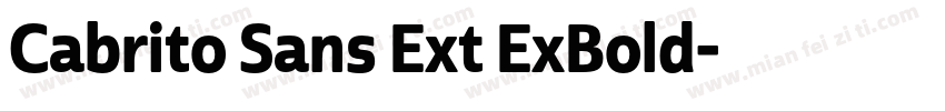 Cabrito Sans Ext ExBold字体转换
